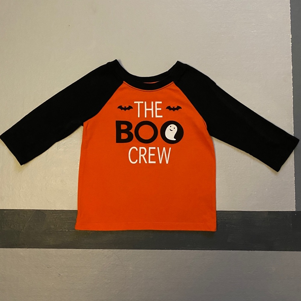 ‘The Boo Crew’ Kids Orange Halloween Shirts